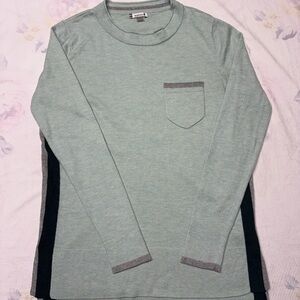 Smartwool Women’s Light Sage Crewneck Sweater with Charcoal Trim